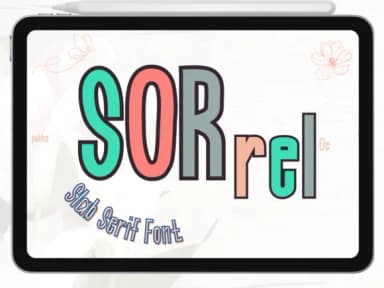 Sorrel by Pukka De — Slab Serif Font — thumbnail 1