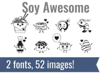 Soy Awesome by Illustration Ink — Dingbats Font — thumbnail 1
