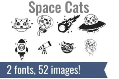 Space Cats by Illustration Ink — Dingbats Font — thumbnail 1