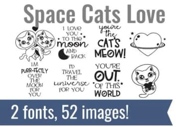 Space Cats by Illustration Ink — Dingbats Font — thumbnail 2