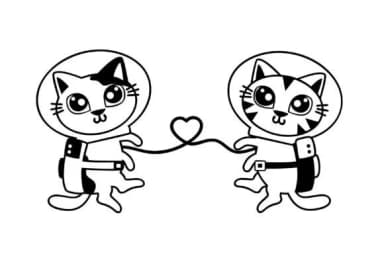 Space Cats by Illustration Ink — Dingbats Font — thumbnail 5