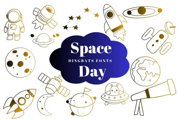 Space Day by Suphitchaya — Dingbats Font