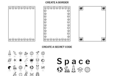Space Doodle by digitalplannerland — Dingbats Font — thumbnail 6