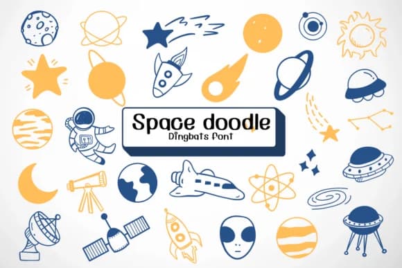 Space Doodle by Ketsarin — Dingbats Font
