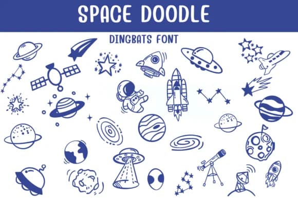 Space Doodle by Sontaya — Dingbats Font