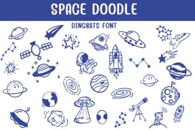 Space Doodle by Sontaya — Dingbats Font — thumbnail 1