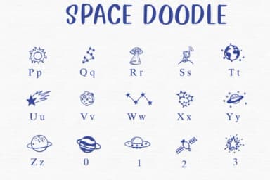 Space Doodle by Sontaya — Dingbats Font — thumbnail 3