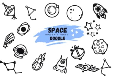 Space Doodle by Suphitchaya — Dingbats Font — thumbnail 1