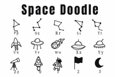Space Doodle by Suphitchaya — Dingbats Font — thumbnail 3