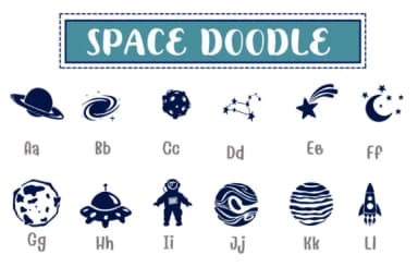 Space Doodle by PraewDesigns — Dingbats Font — thumbnail 2