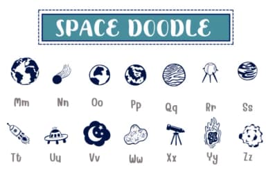 Space Doodle by PraewDesigns — Dingbats Font — thumbnail 3