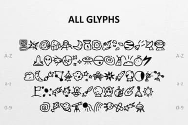 Space Doodle Dingbat by CrafterFonts — Dingbats Font — thumbnail 2