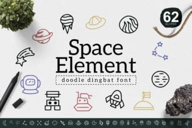 Space Element by YandiDesigns — Dingbats Font — thumbnail 1