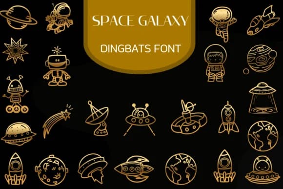 Space Galaxy by Heartcraft Atelier — Dingbats Font