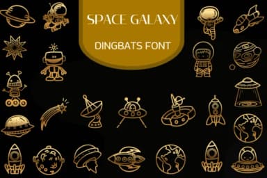 Space Galaxy by Heartcraft Atelier — Dingbats Font — thumbnail 1