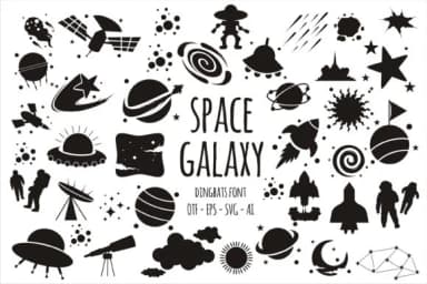 Space Galaxy by edywiyonopp — Dingbats Font — thumbnail 1