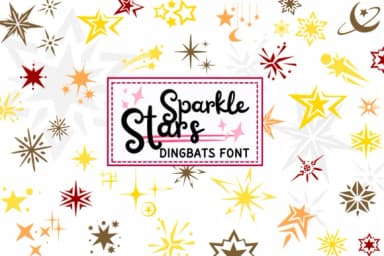 Sparkle Stars by PraewDesigns — Dingbats Font — thumbnail 1