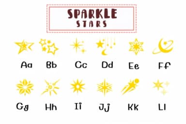 Sparkle Stars by PraewDesigns — Dingbats Font — thumbnail 2