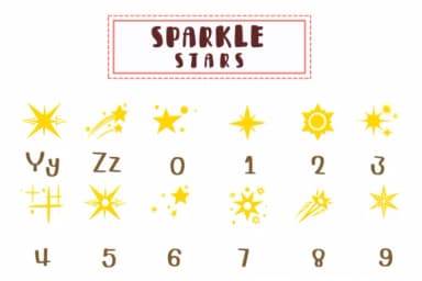 Sparkle Stars by PraewDesigns — Dingbats Font — thumbnail 4