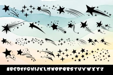 Sparkle Stars by MOMAT THIRTYONE — Dingbats Font — thumbnail 2