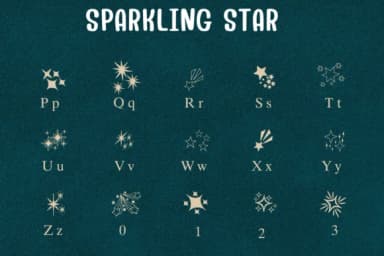 Sparkling Star by Sontaya — Dingbats Font — thumbnail 3