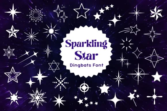 Sparkling Star by Pui Art — Dingbats Font