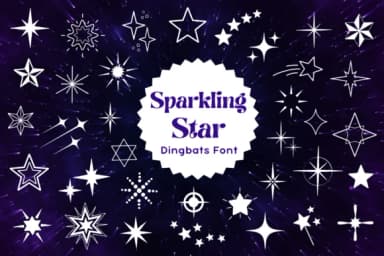 Sparkling Star by Pui Art — Dingbats Font — thumbnail 1