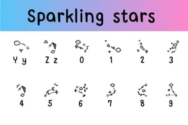 Sparkling Stars by Chonada — Dingbats Font — thumbnail 4