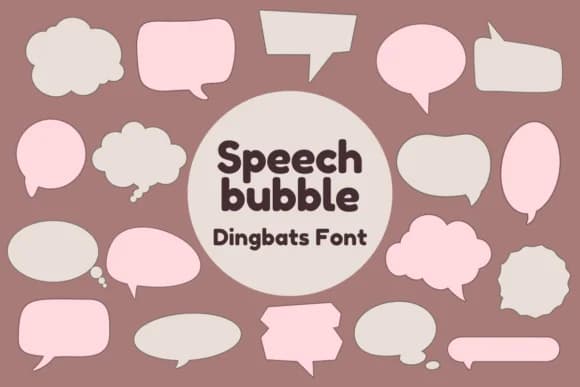 Speech Bubble by Nun Sukhwan — Dingbats Font