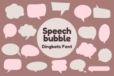 Speech Bubble by Nun Sukhwan — Dingbats Font — thumbnail 1
