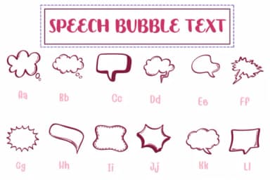 Speech Bubble Text by PraewDesigns — Dingbats Font — thumbnail 2