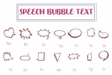 Speech Bubble Text by PraewDesigns — Dingbats Font — thumbnail 3