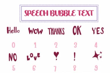 Speech Bubble Text by PraewDesigns — Dingbats Font — thumbnail 4