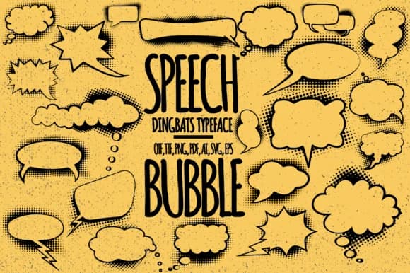 Speech Bubbles by Minimalistartstudio — Dingbats Font