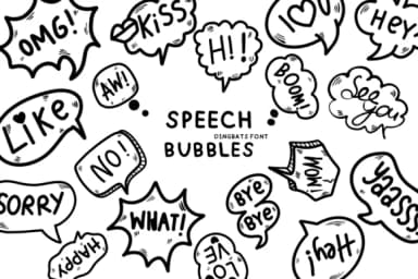 Speech Bubbles by Bee piyanuch — Dingbats Font — thumbnail 1
