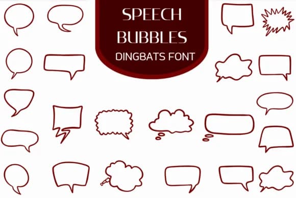 Speech Bubbles by Heartcraft Atelier — Dingbats Font