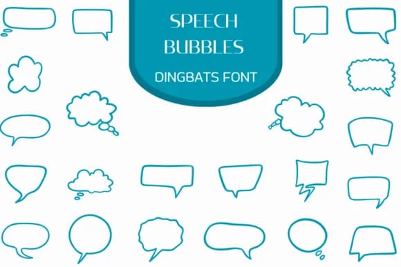 Speech Bubbles by Heartcraft Atelier — Dingbats Font