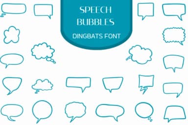 Speech Bubbles by Heartcraft Atelier — Dingbats Font — thumbnail 1