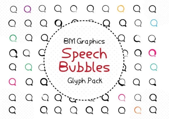 BM Graphics - Speech Bubbles by GraphicsBam Fonts — Dingbats Font