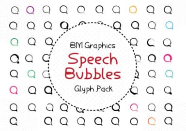 BM Graphics - Speech Bubbles by GraphicsBam Fonts — Dingbats Font — thumbnail 1