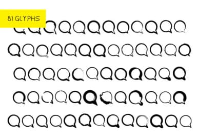 BM Graphics - Speech Bubbles by GraphicsBam Fonts — Dingbats Font — thumbnail 2