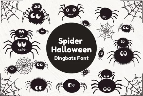 Spider Halloween by Nun Sukhwan — Dingbats Font