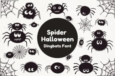 Spider Halloween by Nun Sukhwan — Dingbats Font — thumbnail 1