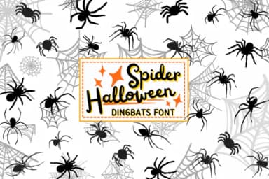Spider Halloween by PraewDesigns — Dingbats Font — thumbnail 1