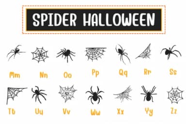 Spider Halloween by PraewDesigns — Dingbats Font — thumbnail 3