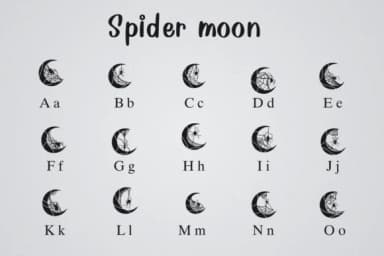 Spider Moon by Nongyao — Dingbats Font — thumbnail 2