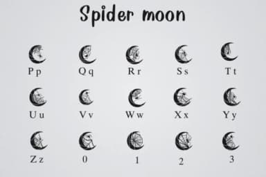 Spider Moon by Nongyao — Dingbats Font — thumbnail 3