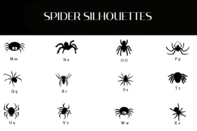 Spider Silhouettes by Heartcraft Atelier — Dingbats Font — thumbnail 3