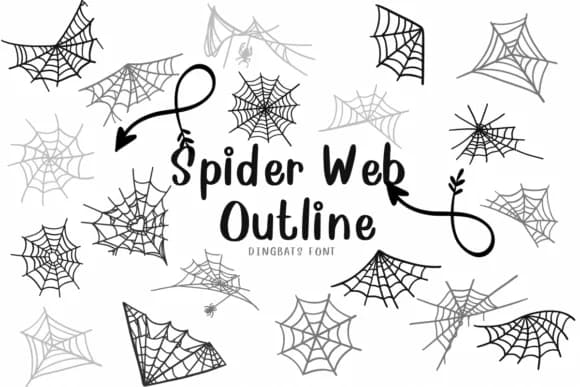 Spider Web Outline by CHANOK — Dingbats Font