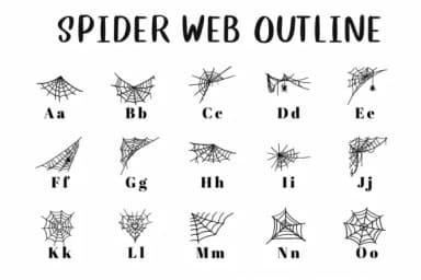 Spider Web Outline by CHANOK — Dingbats Font — thumbnail 2